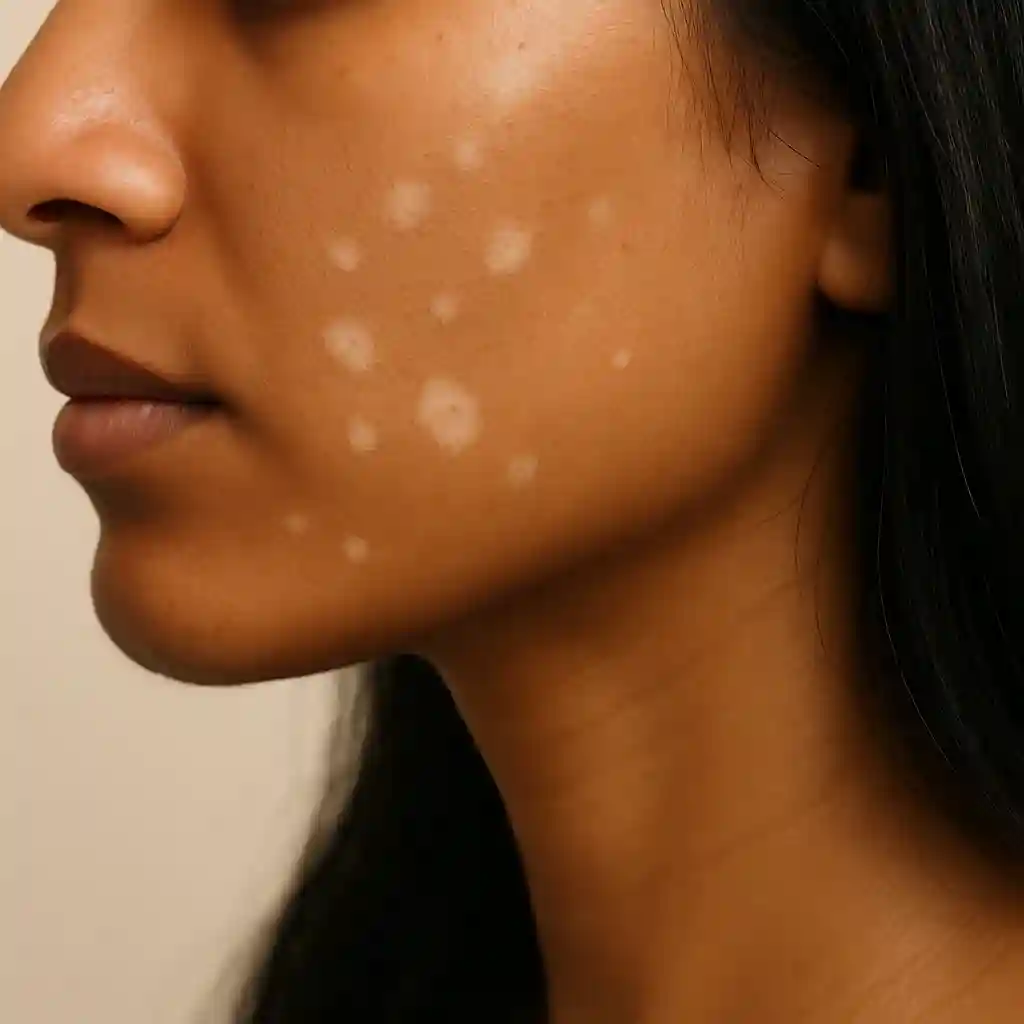 does glutathione cause white spots on skin Idiopathic guttate hypomelanosis main image 1