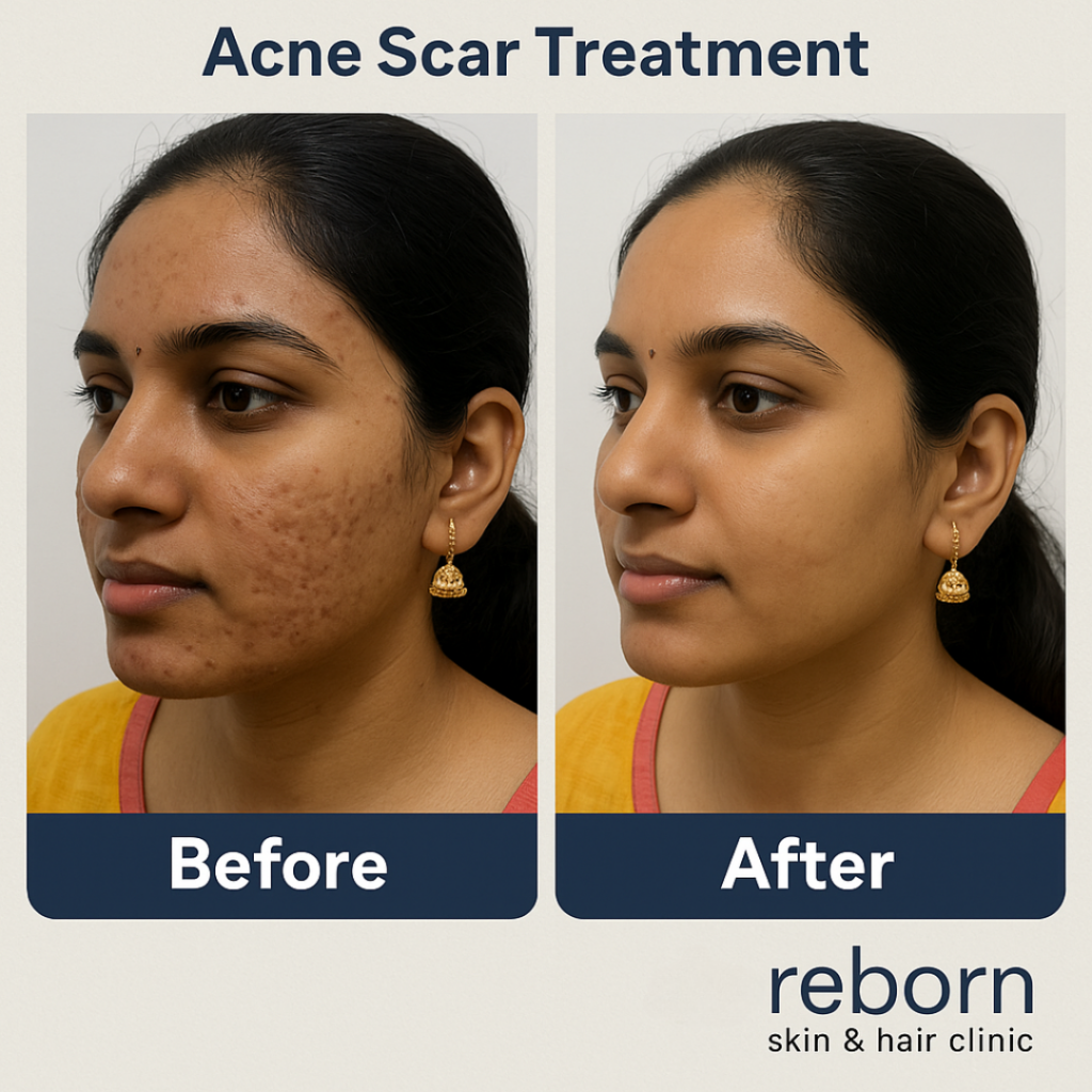 before after treatment for acne