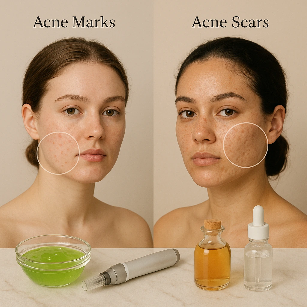 What’s the Difference Between Acne Marks and Acne Scars?
