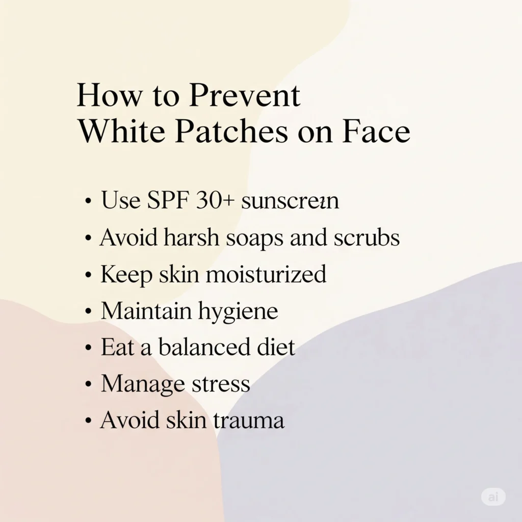 How to Prevent White Patches on Face