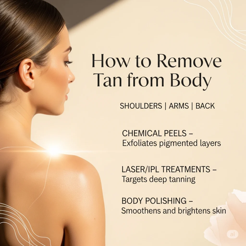 how to remove tan from body effective treatments for shoulders, arms & back