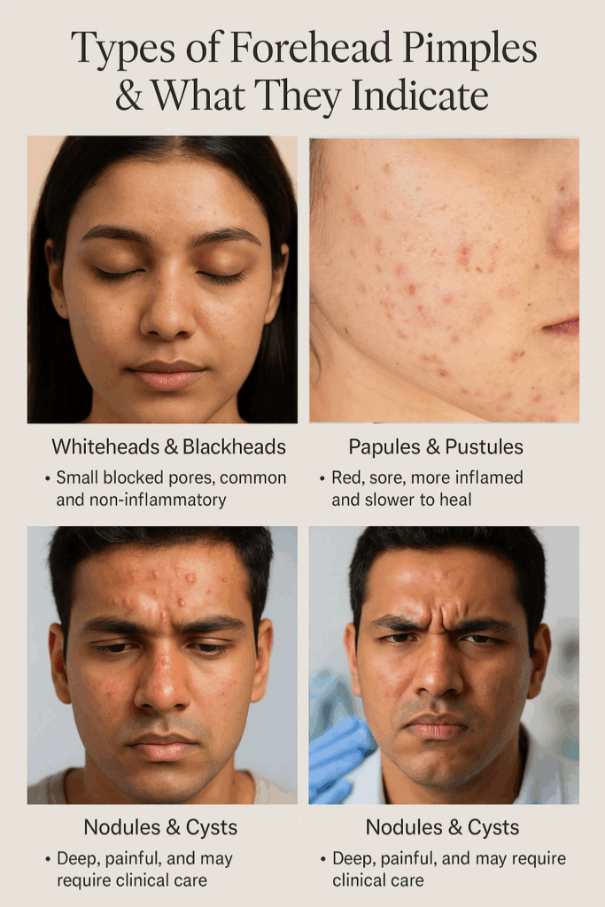 Types of Forehead Pimples & What They Indicate