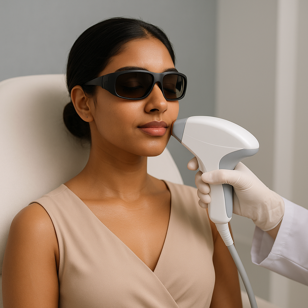 Laser hair removal for face