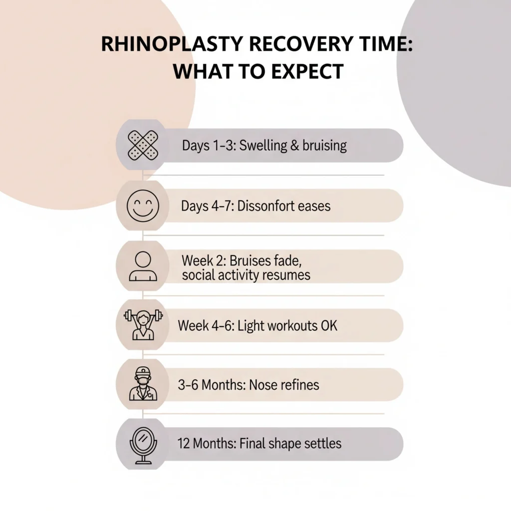 Rhinoplasty recovery time: What to Expect