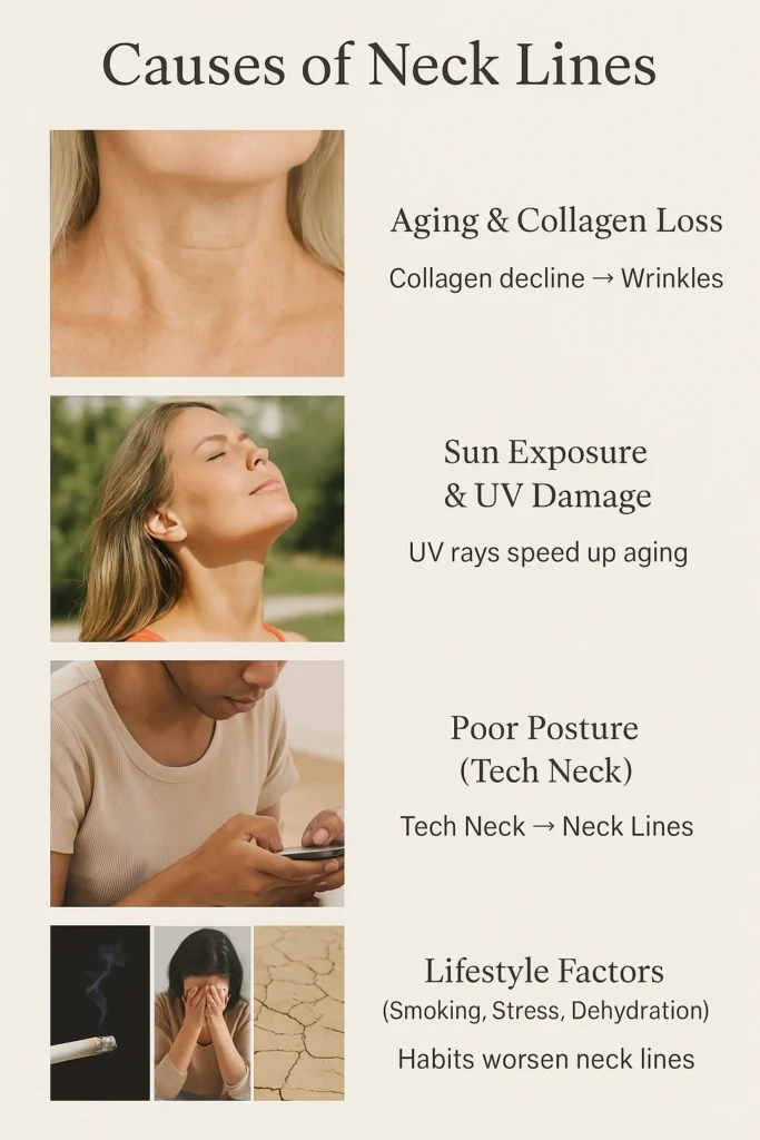 causes of neck lines