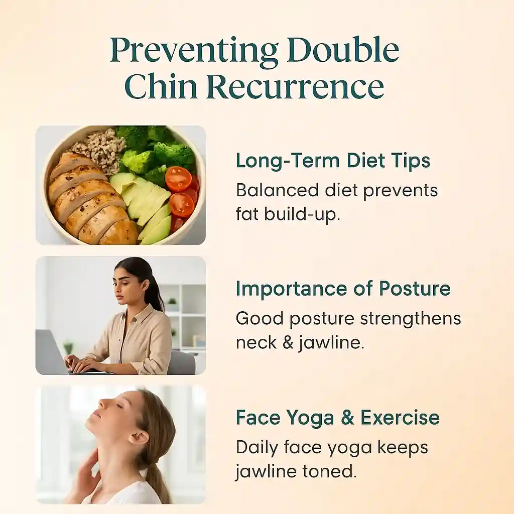 preventing double chin recurrence