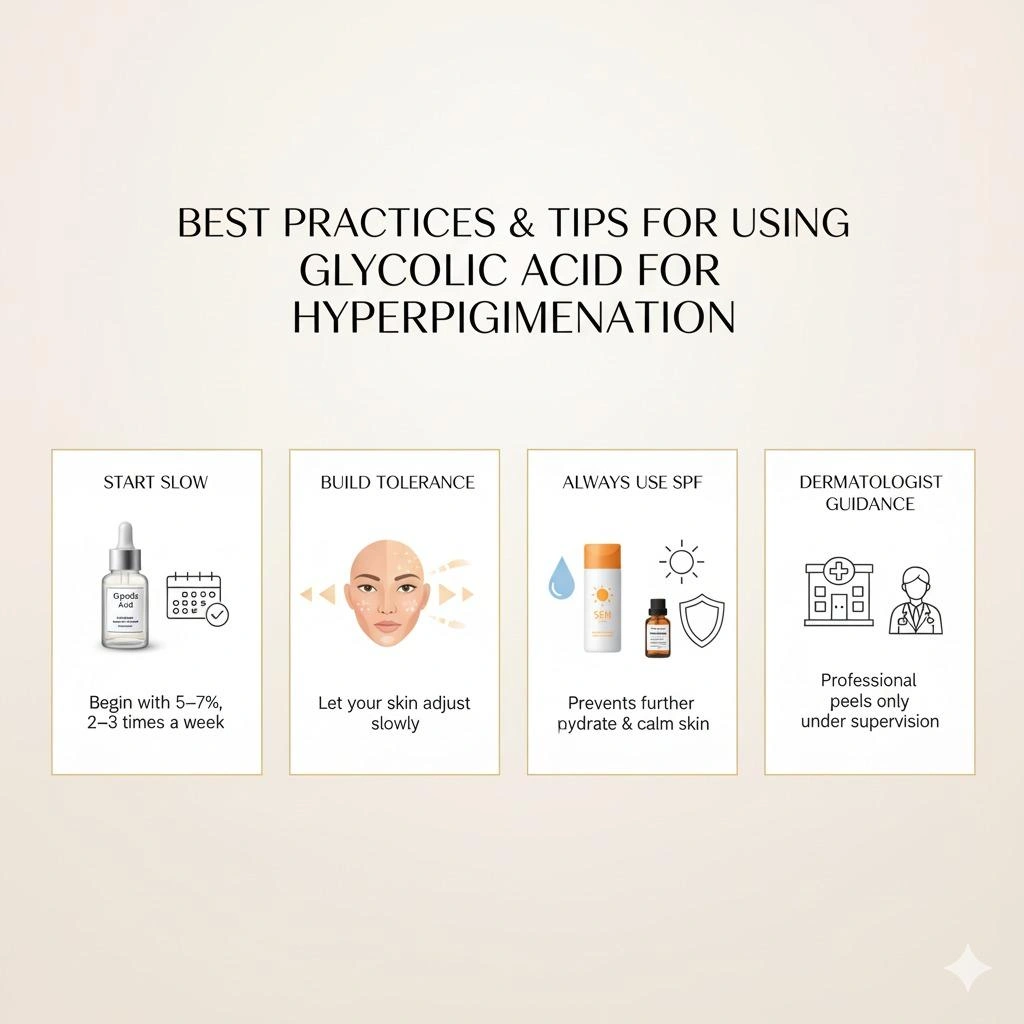 best practices & tips for using glycolic acid for hyperpigmentation