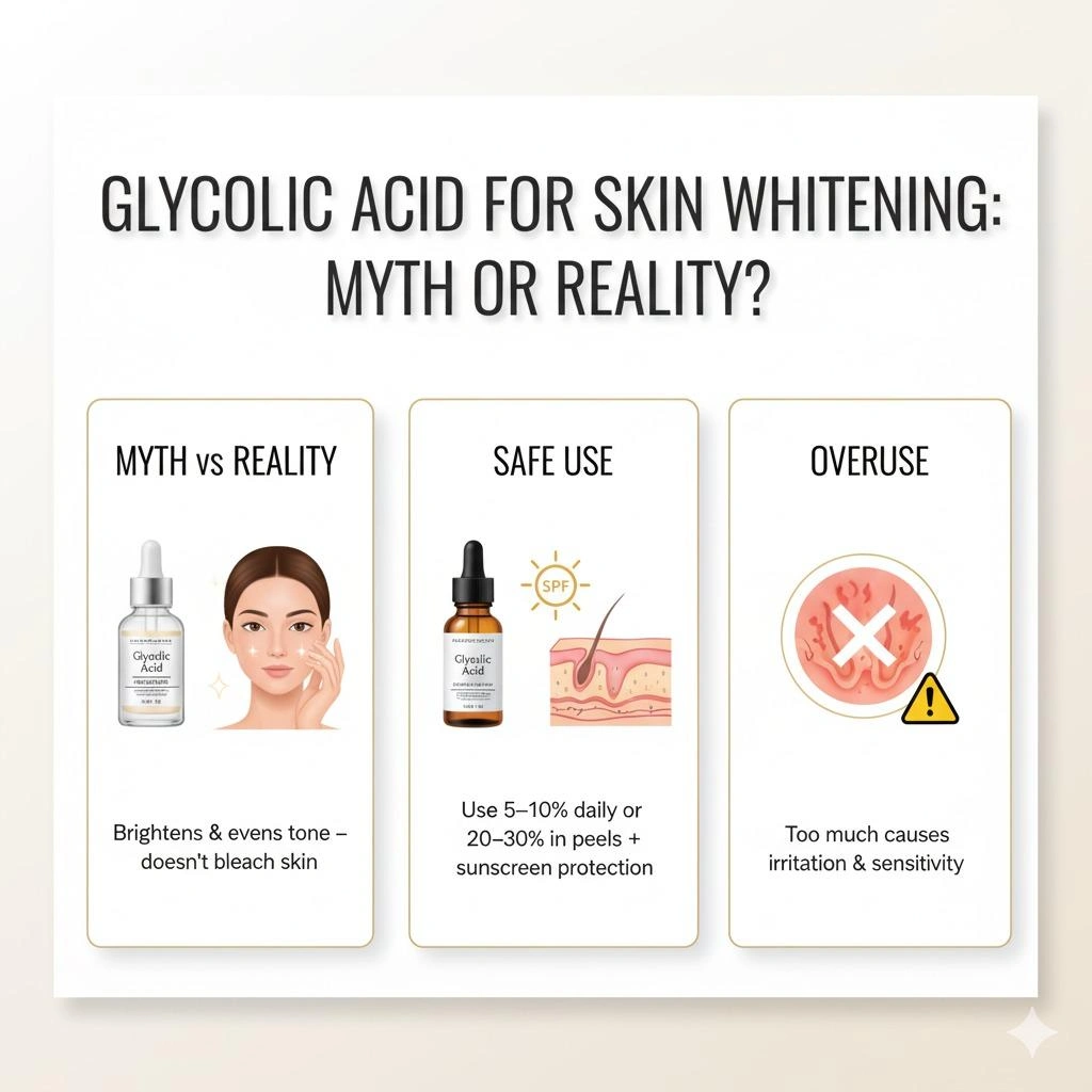 glycolic acid for skin whitening myth or reality