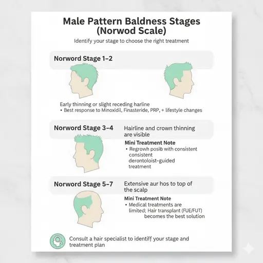 male pattern baldness stages