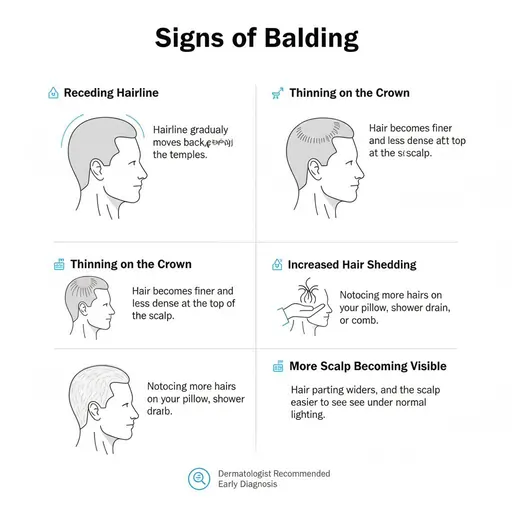 signs of balding