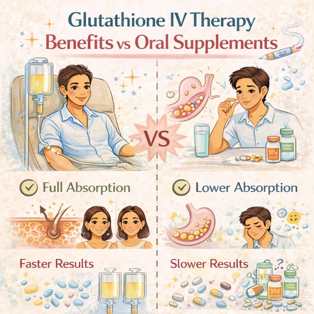 glutathione iv therapy benefits vs oral supplements