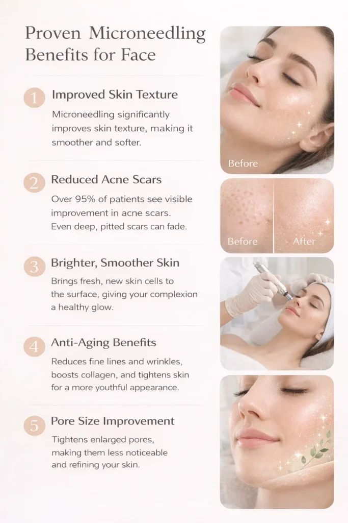 proven microneedling benefits for face