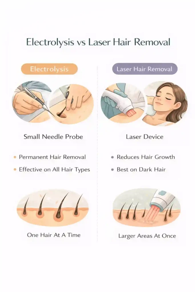 electrolysis and laser hair removal which hair removal method is right for you