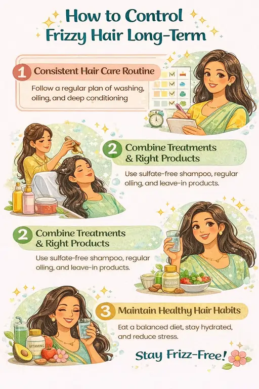 how to control frizzy hair long-term