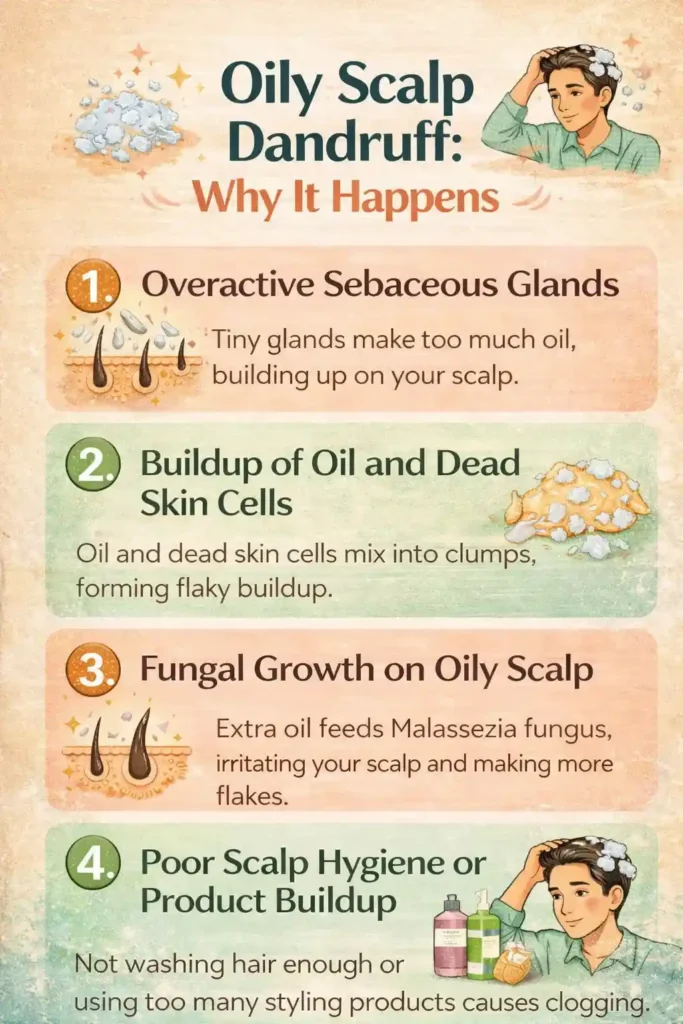 oily scalp dandruff why it happens_IMGCentury
